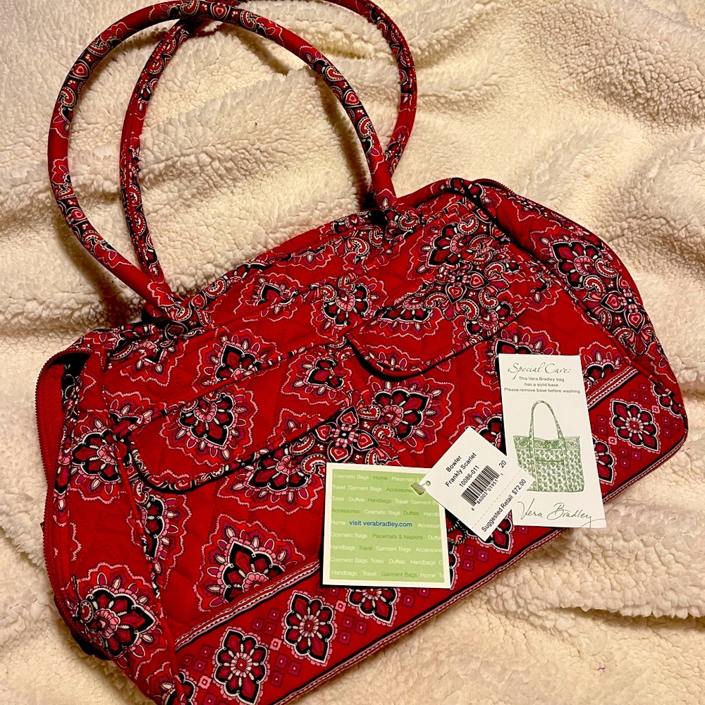 Vera Bradley Bowler Frankly Scarlet Bag